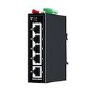 【Upgrade】 SODOLA 5 Port Industrial DIN-Rail Ethernet Switch,4 Ports and 1 Uplink, 10/100Mbps Fast Ethernet, DIN-Rail & Wall Mount Included,IP30 Industrial Switch