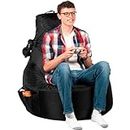 Gaming Bean Bag Chair for Adults & Kids [No Filling], Teens, Dorm Chair, Video Game Chairs, Beanbag Gaming Chair (Black, Adult)