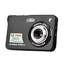 YaSao Digital Camera Mini Pocket Camera 18MP 2.7 Inch LCD Screen 8X Smile Capture Anti-Shake with Battery, Black