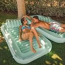 Float Joy Pool Floaties for Adults Tanning Pool Lounger Infatable Mesh Hammock Suntan Tub with Cup Holder Pool Toys