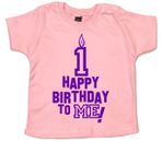 T-shirt primo compleanno ""Happy Birthday To Me"" 1° 1° anno abbigliamento festa regalo