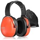 Noise Cancelling Ear Muffs, Industrial Noise Cancelling Headphones for Adult, Foldable Shooting Earmuffs with Adjustable Headband, Coquille Antibruit Pour Adulte for Noise reduction/Autism/Mowing
