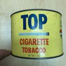 Vintage Top Cigarette Tobacco Advertising Tin Can 7 Oz w/Lid EMPTY