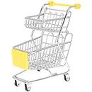 Cabilock Mini Shopping Cart Wagons for Kids Small Shopping Cart Kids Wheelbarrow Desktop Accessories Toddler Toys Small Container Mini Handcart Decorate Child Plastic Wrought Iron