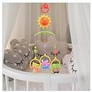 MM TOYS Musical Cot Mobile Rotating Hanging Rattles Harmonious Music for New Born 0+ 6 12 Months Baby - Multicolor