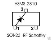 HSMS-2810 RF diodi barriera scottky... lotto di 5 