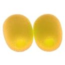 ELECTROPRIME 10 Pieces Small Lapel Tie Microphone Sponges Cover 28 x 22 x 8mm Yellow