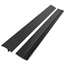 Silicone Stove Counter Gap Cover (2 Pack), Heat Resistant Wide & Long Gap Cap Fillers Used for Protect Gap Filler Sealing Spills in Kitchen Counter, Stovetops- Heat-Resistant (25 inch, black)