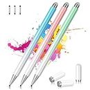 Stylus Pens for Touch Screens, 2 in 1 Magnetic Disc Stylus Pen for iPad with Magnetic Cap, Compatible with All Touch Screens