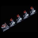Christmas LED Motif Animated Flying Santa Sleigh Reindeers Cool White Edition