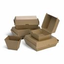 CARDBOARD SNACK/DINNER/HOTDOG BOXES KRAFT HOT TAKEAWAY ENVIRO DISPOSABLE BOXES