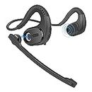 BANIGIPA Bluetooth Headset with Removable Microphone, Noise Cancelling Wireless Headset for Phones Laptop Computer PC, Open Ear Headphones for Office Meeting Running Cycling Driving Working-12 Hrs