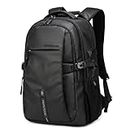 Arctic Hunter Backpack for Men Women 30L Office Travel Backpack Casual Laptop Bag with 15.6-inch Laptop Pocket Water-resistant Multi-pockets Large Capacity College Backpack with USB Port,Black