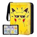 400 Pocket Card Binder Collect Holder,Pocket Card Binder With 50 Removable Sleeves for All Types of Trading Cards, Best Gift for Collectors and Kids (Pikachu)