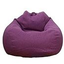 Stuffed Animal Storage Bean Bag Cover (No Filler) Extra Soft Beanbag Seat Chair Covers-Cotton Linen Memory Foam Beanbag Replacement Cover for Adults Kids Without Filling