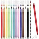 AUAUY 12PCS Colored Everlasting Pencils, Infinity Pencils with Eraser and Colored Replacement Nibs, Reusable Inkless Pencil for Writing, Drawing, Students Home Office School Supplies（12 Colors）