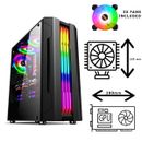 Computer Casing Gaming ATX Casing Tempered Glass With 3 RGB Fans Gaming Case