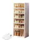 2-row 6-layer folding shoe rack storage cabinet Foldable plastic shoe box