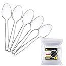 Caltecx 100 Biodegradable Spoons | Reusable Spoons for Indoor and Outdoor Parties