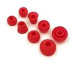 Red Replacement Earbud Tips for Beats Powerbeats3 Wireless Stereo Headphones - Small, Medium, Large, and Double Flange (Red)
