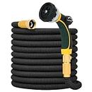 TheFitLife Expandable Garden Hose 75FT - Upgraded Strengthened Multiple Latex Inner and 3/4 inch US Standard Solid Metal Fittings Free Spray Nozzle Convenient Storage Kink Free Flexible Water Hose