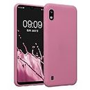 kwmobile Case Compatible with Samsung Galaxy A10 Case - Soft Slim Protective TPU Silicone Cover - Dark Rose