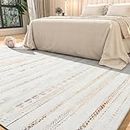 6x9 Area Rugs for Living Room Machine Washable Rug Distressed Indoor Carpet Neutral Moroccan Boho Rug Ultra Soft Area Rug for Bedroom Dining Room Playroom Office