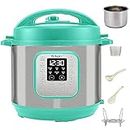 Wellspire 6 Litres Instant Pot - #304 Stainless Steel - Pressure Cook, Sauté, Steam, Delay Start and more - Customized Indian Recipes Included