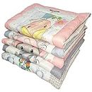 FRIDO New CLOTHINA New Born Baby Godadi Pack of 5 Combo Set Soft Cotton Baby godi| Godari | Baby Bed | Crib Sheet | Cartoon Mat Baby Godadi | Bedding Set | Multicolor