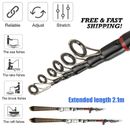 Telescopic Fishing Rod Ultralight Carbon Collapsible Fishing Pole Outdoor Sports