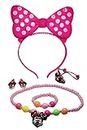 Trendy Tap Girls Minnie Mouse Jewellery Set LED Light Hairband Necklace Hair Clips Kit (Minnie Mouse)