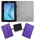 Acm Leather Flip Flap Case Compatible with Samsung Galaxy Tab E Lite 7" Tablet Cover Stand Purple