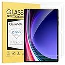 Gerutek [2-Pack Screen Protector for Samsung Galaxy S8/S7, [Ultra Clear] [Anti Scratch] [9H Hardness] [Bubble-Free] Tempered Glass Film for Samsung Tab S8/S7