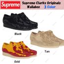 Supreme Clarks Originals Wallabee Negro Bronceado Oro 3 Colores EE. UU. 4-14 Totalmente Nuevo