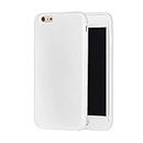 YellowCult Ultra-Smooth & Shockproof Liquid Silicon Back Cover Case for Apple iPhone 6, 6S (4.7 Inch) (Virgin White)
