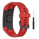 BoLuo Strap for Garmin Vivosmart HR with Metal Buckle, Silicone Replacement Strap, Adjustable Silicone Strap, Watch Strap for Garmin Vivosmart HR Watch, Silicone