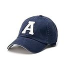 ORTC Custom Letter Cap - Adjustable Unisex Cap - One Size Fits All - Navy with 'A'