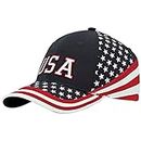 MG Washed Cotton Twill Stars & Stripes USA Ball Cap Hat USA Flag Cap