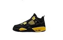Nike Air Jordan 4 Retro Grade School Black/White-Tour Yellow 408452-017 6Y
