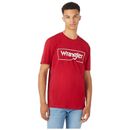Wrangler T-Shirt Rouge Hommes Article Frame Logo Tee W70JD3X47 Logo Grand Neuf