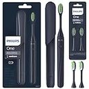 Philips One by Sonicare Battery Toothbrush, Brush Head Bundle, Midnight Blue, BD1002/AZ,1,1.0 count 0.507 pounds