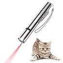 Qpets® Cat Chasing Toy, USB Laser Pointer for Chasing Interactive Cat Toy 3 in 1 Laser Pen Checking Cat Skin/White Light Illumination/5 Patterns