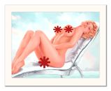 Impresión artística 16x20 ABRIL (desnudo) pin up sexy buena chica arte estilo Marilyn Monroe