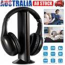 Wireless TV Headphones 5 In 1 Home Headset For TV Watching TV Ear Microphone AU