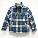 American Eagle 77 Kids Boys Lined Jacket Size S 7/8 - Blue Plaid Full Zip