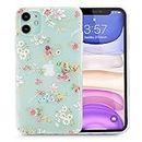 Enflamo Soft TPU 3D Relief Flower Printed Phone Case Back Cover for iPhone 11 (White, Mix Lilies)