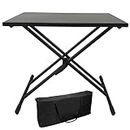 djxusmi DJ Table Stand with Double-X Keyboard Support - Versatile Portable DJ Booth for Laptops, Controllers, Midi Keyboards, and Audio Mixers, Mixer Pioneer DJ Controller Equipment