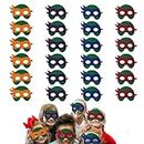 YOMOSA Superhero Mask for Kids 24 Packs Felt Masks, Superhero Themed Game Video Party Favors Birthday Party Supplies, Party Decoration Birthday Gift, Green