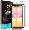 3 Pack LϟK Screen Protector Compatible for iPhone 11 and iPhone XR 6.1 inch Tempered Glass, Easy Installation Tray, 9H Hardness, Case Friendly
