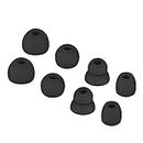 4 Pairs (S M L D) Replacement Noise Isolation Silicone Earbuds/Earplug Tips for Powerbeats Pro Wireless Earbuds Beats by Dr. Dre PB Pro in-Ear Totally Wireless Earphones (Black)